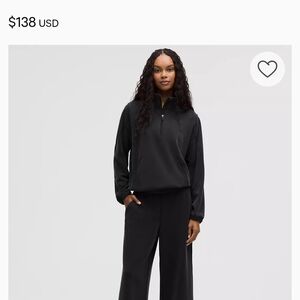 Black Quarter-Zip Pullover Hoodie